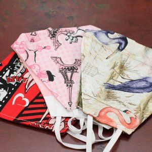 3/$25 Triple Layer Handmade Face Mask